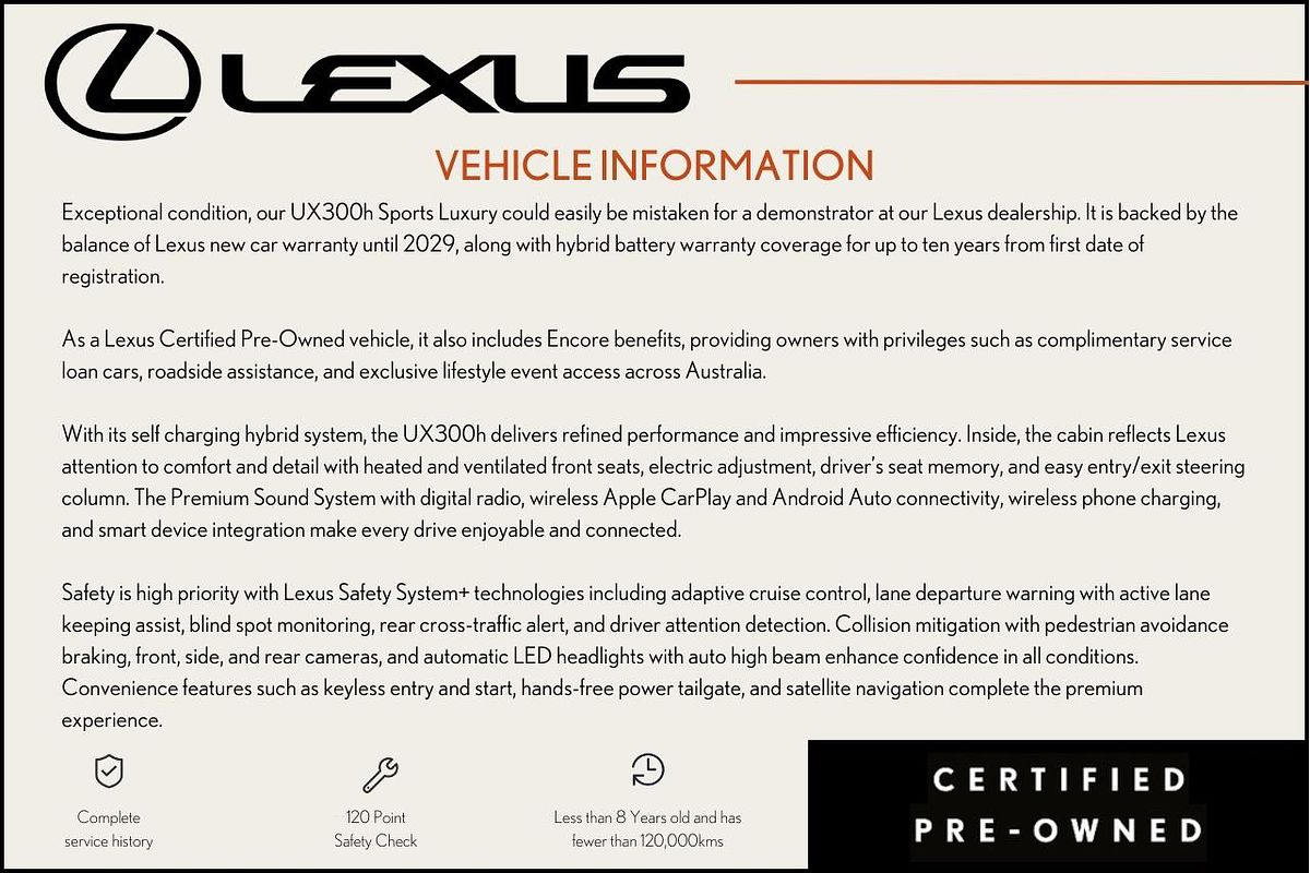 2024 Lexus UX UX300h Sport Luxury MZAH11R