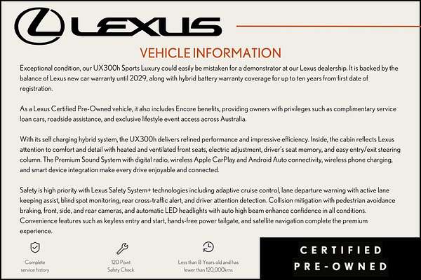 2024 Lexus UX UX300h Sport Luxury MZAH11R