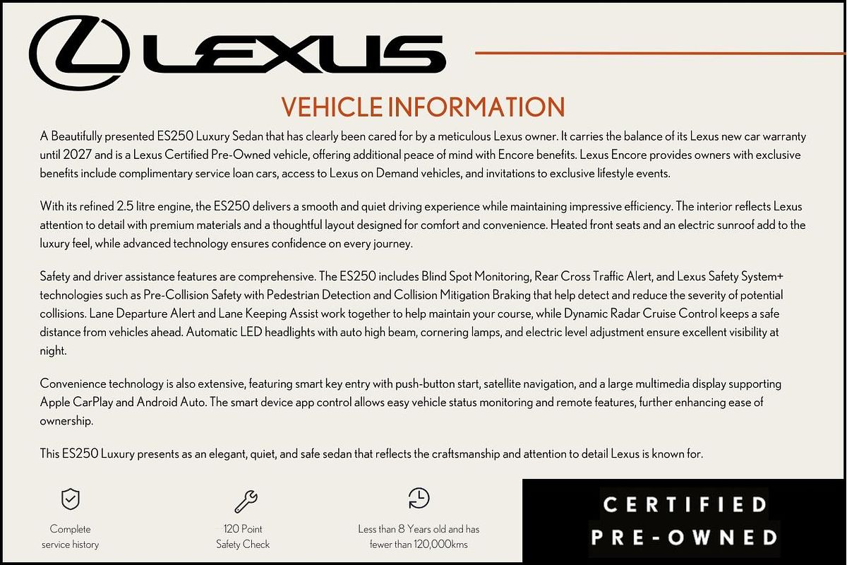 2022 Lexus ES ES250 Luxury AXZA10R