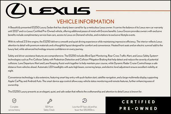 2022 Lexus ES ES250 Luxury AXZA10R