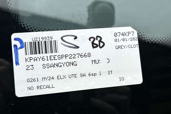 2023 SsangYong Musso ELX Q261 4X4 LWB thumb-23