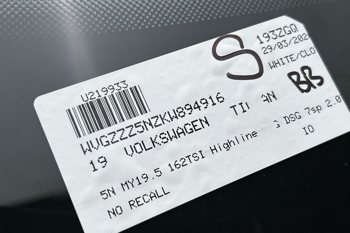 2019 Volkswagen Tiguan 162TSI Highline 5N