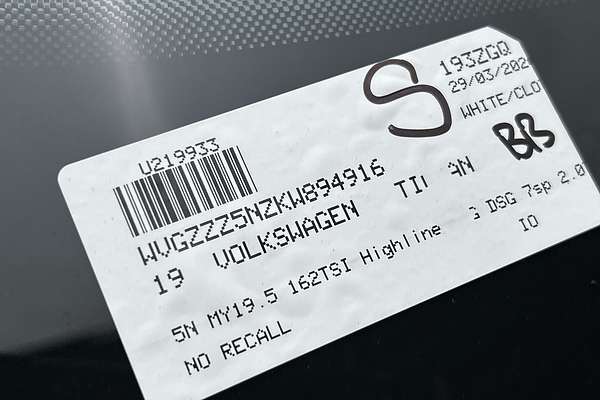 2019 Volkswagen Tiguan 162TSI Highline 5N