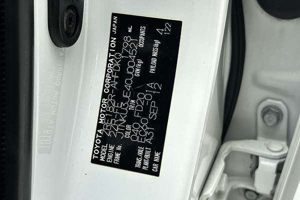 2012 Toyota Corolla Ascent ZRE182R