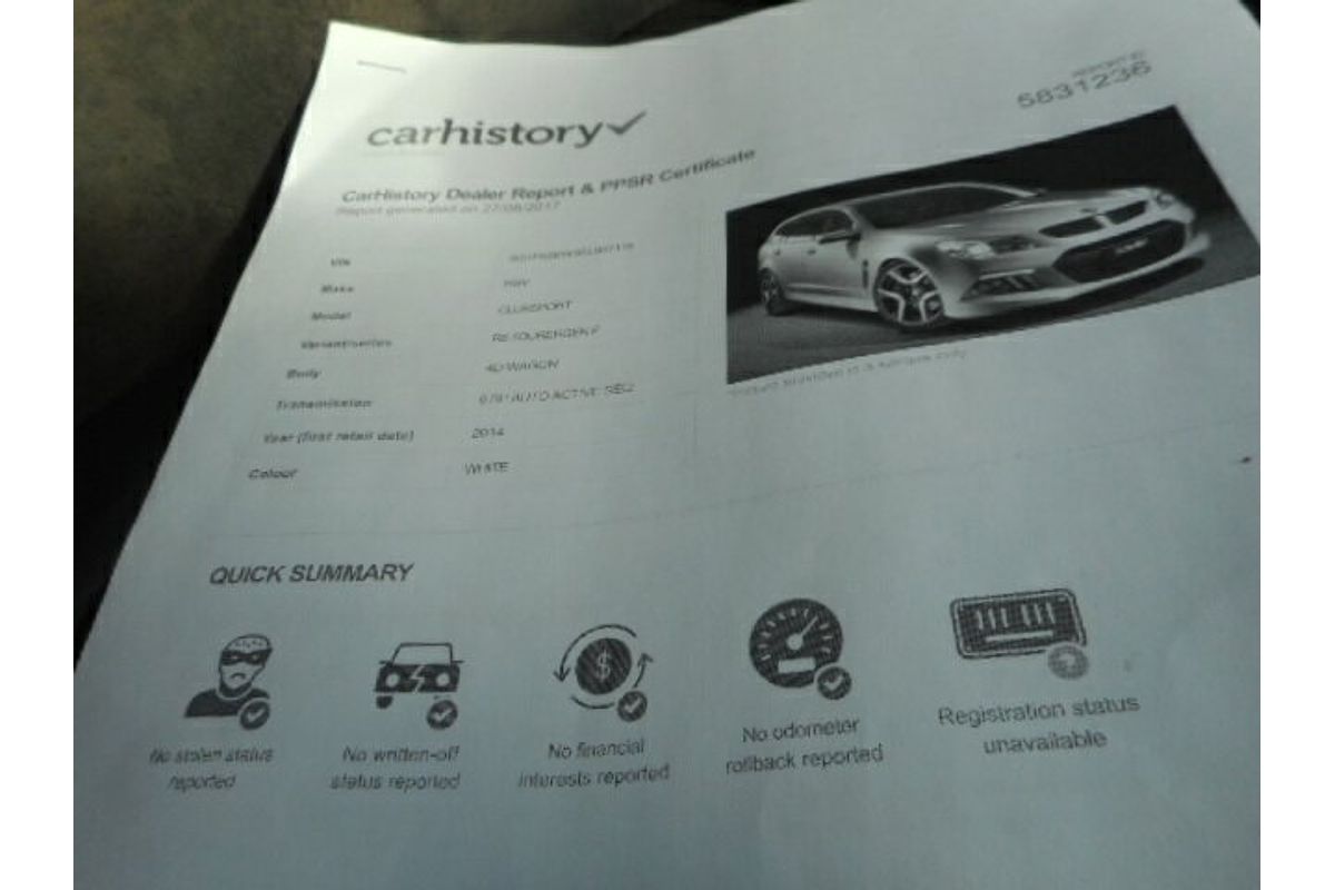 2014 Holden ClubSport R8 Tourer Gen F