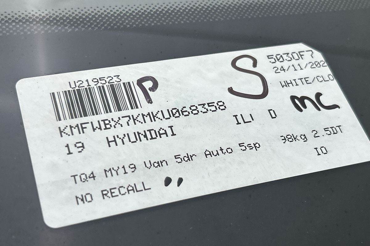 2019 Hyundai iLoad TQ4