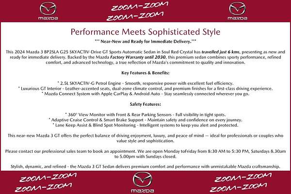 2024 Mazda 3 G25 GT BP Series