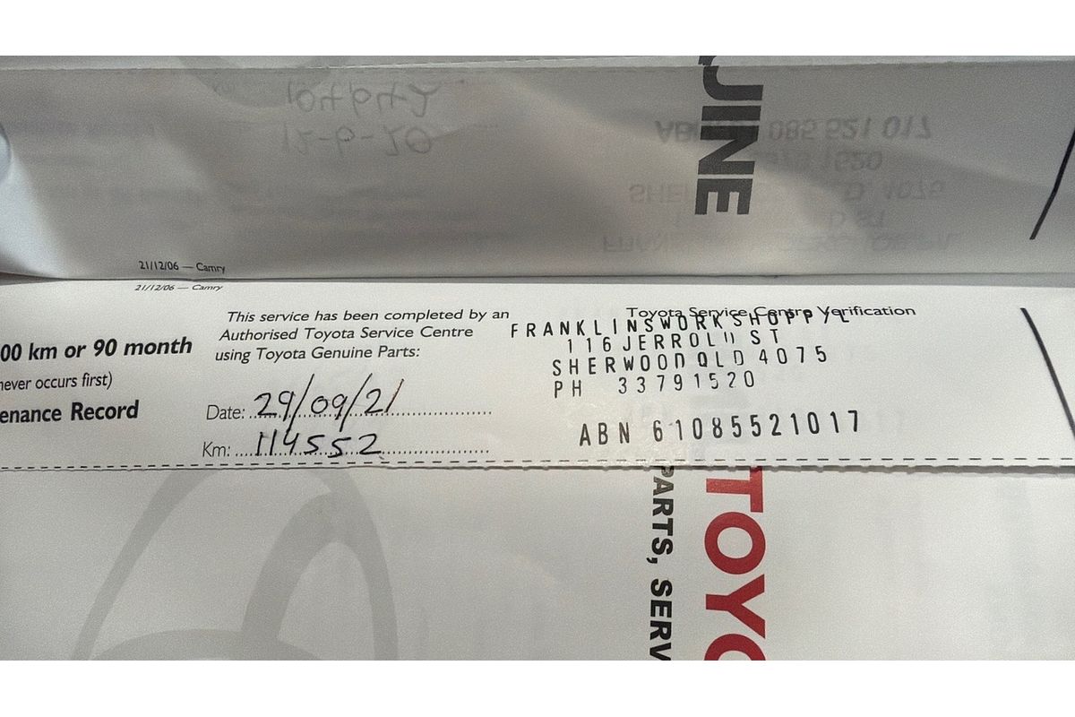 2008 Toyota Camry Altise ACV40R