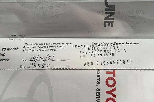 2008 Toyota Camry Altise ACV40R