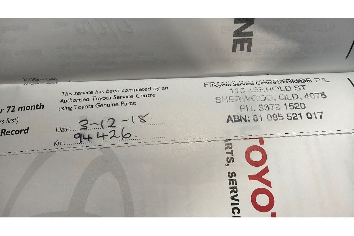 2008 Toyota Camry Altise ACV40R