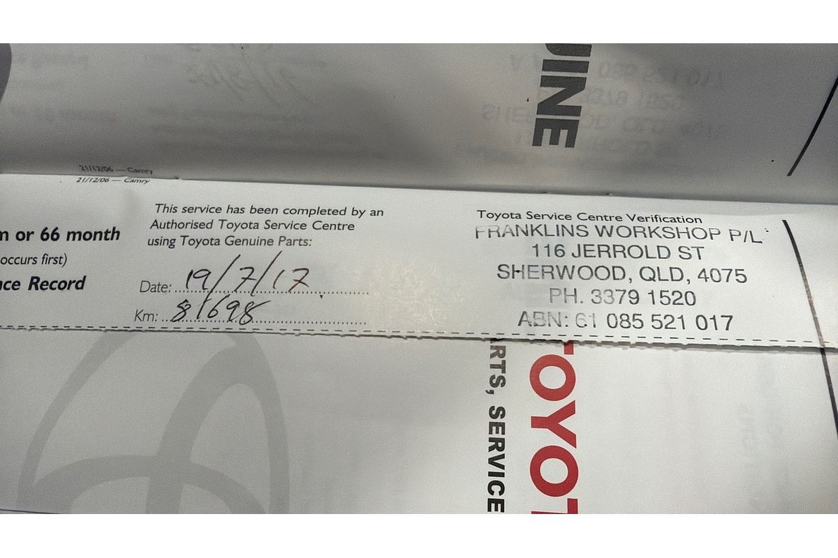 2008 Toyota Camry Altise ACV40R