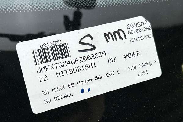 2022 Mitsubishi Outlander ES ZM