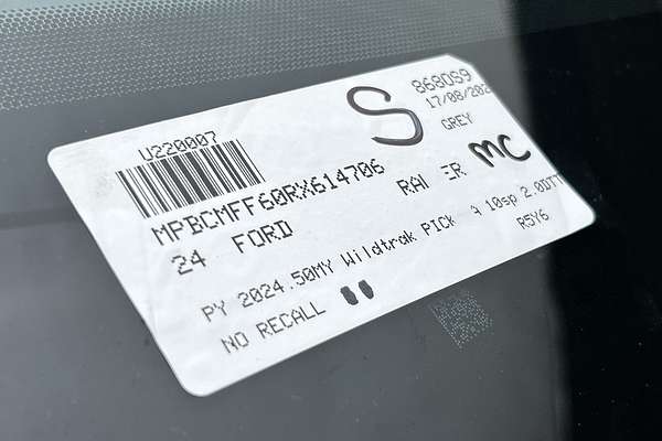 2024 Ford Ranger Wildtrak 4X4 2.0L