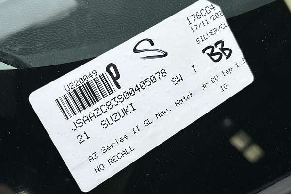 2021 Suzuki Swift GL Navigator AZ Series II