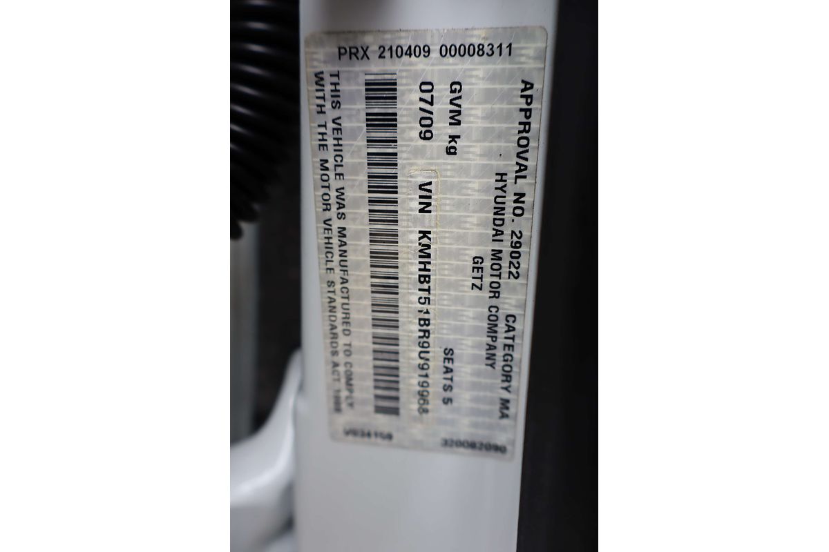 2009 Hyundai Getz SX TB