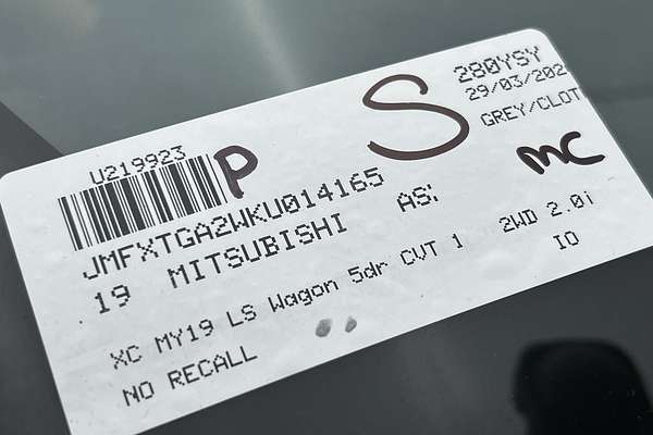 2019 Mitsubishi ASX LS XC