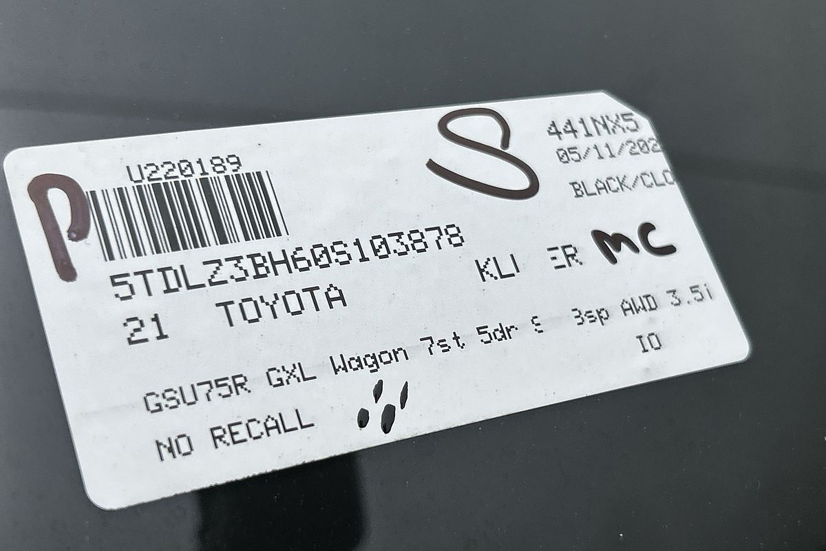 2021 Toyota Kluger GXL GSU75R