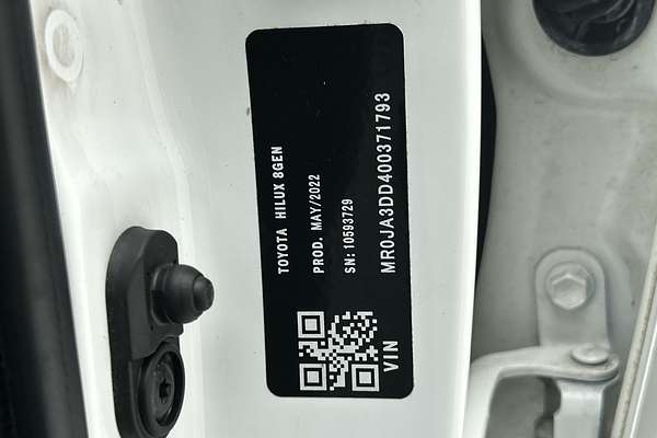 2022 Toyota Hilux SR Hi-Rider GUN136R Rear Wheel Drive