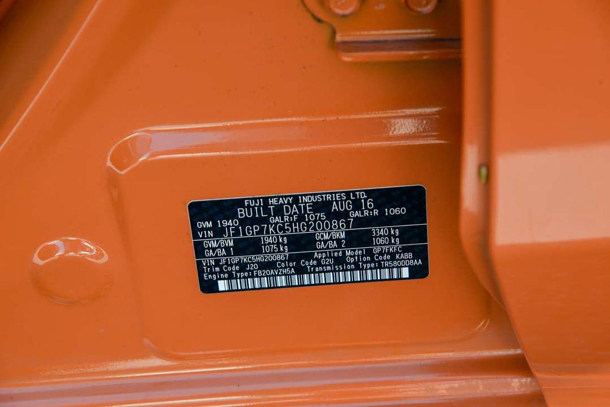 2016 Subaru XV 2.0i G4X