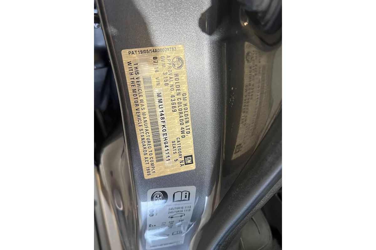 2014 Holden Colorado LT RG 4X4