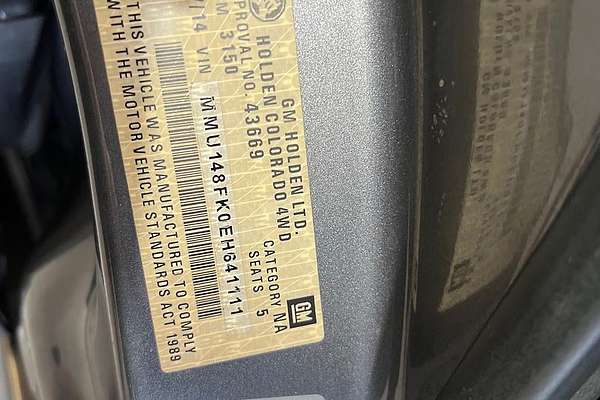 2014 Holden Colorado LT RG 4X4