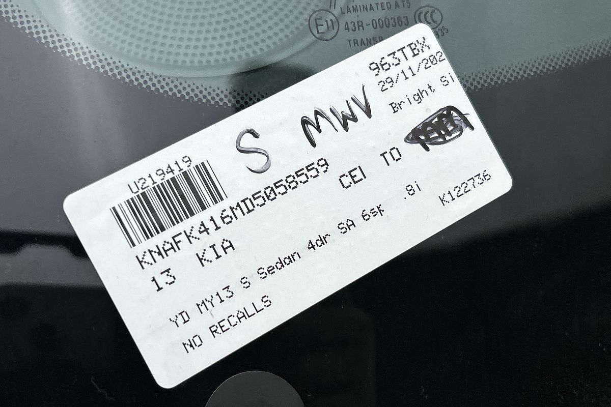 2013 Kia Cerato S YD