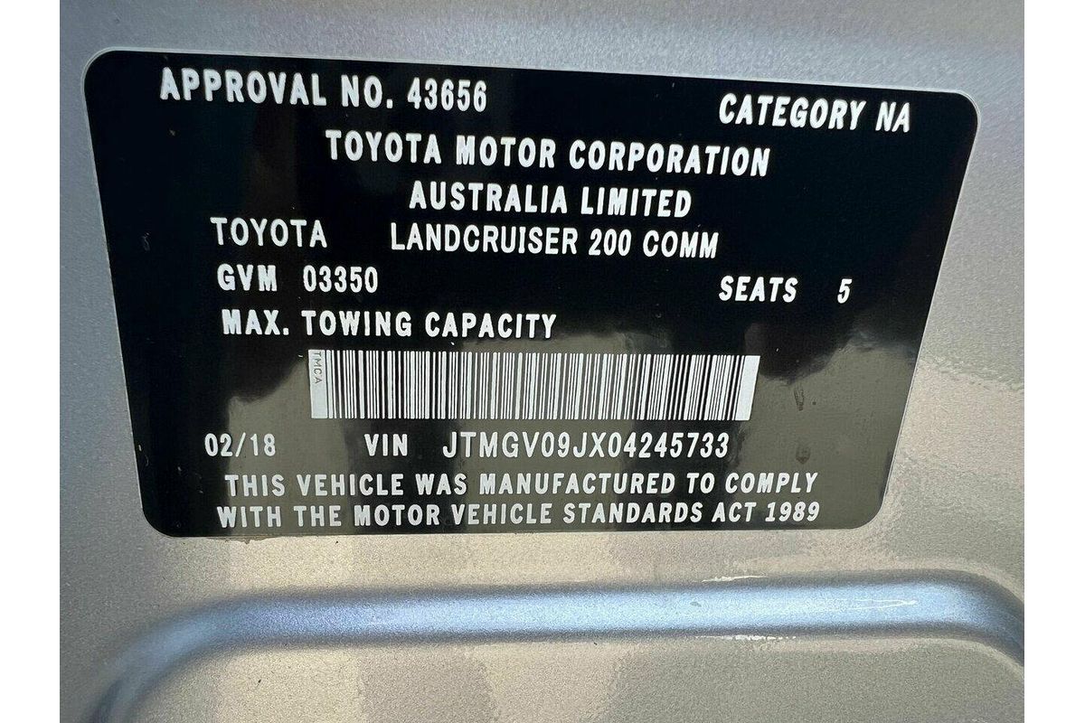 2018 Toyota Landcruiser GX VDJ200R