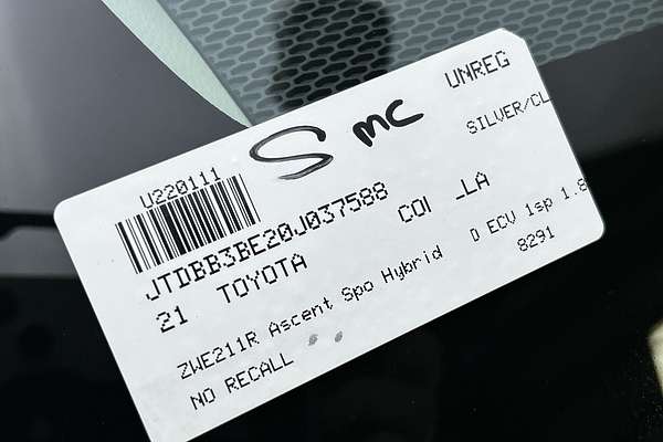 2021 Toyota Corolla Ascent Sport Hybrid ZWE211R