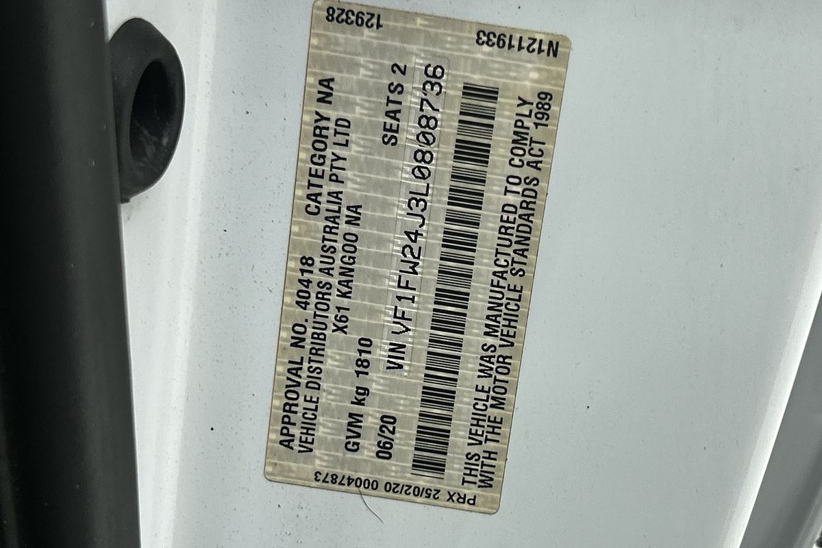 2020 Renault Kangoo Compact F61 Phase II SWB