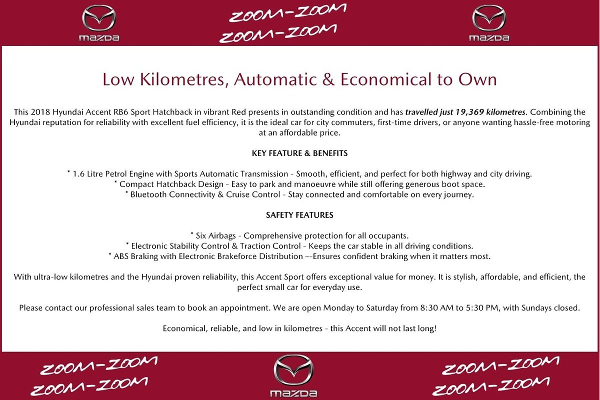 2018 Hyundai Accent Sport RB6