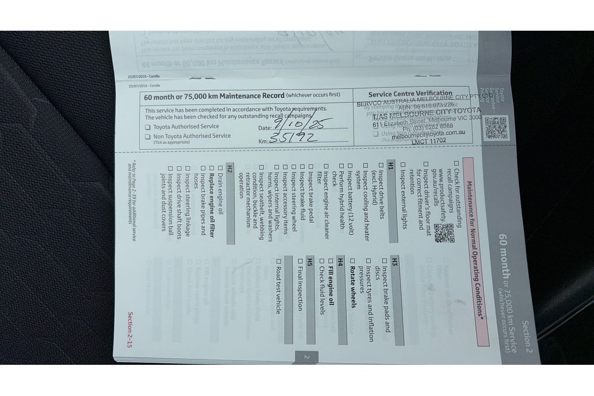 2020 Toyota Corolla Ascent Sport Hybrid ZWE211R