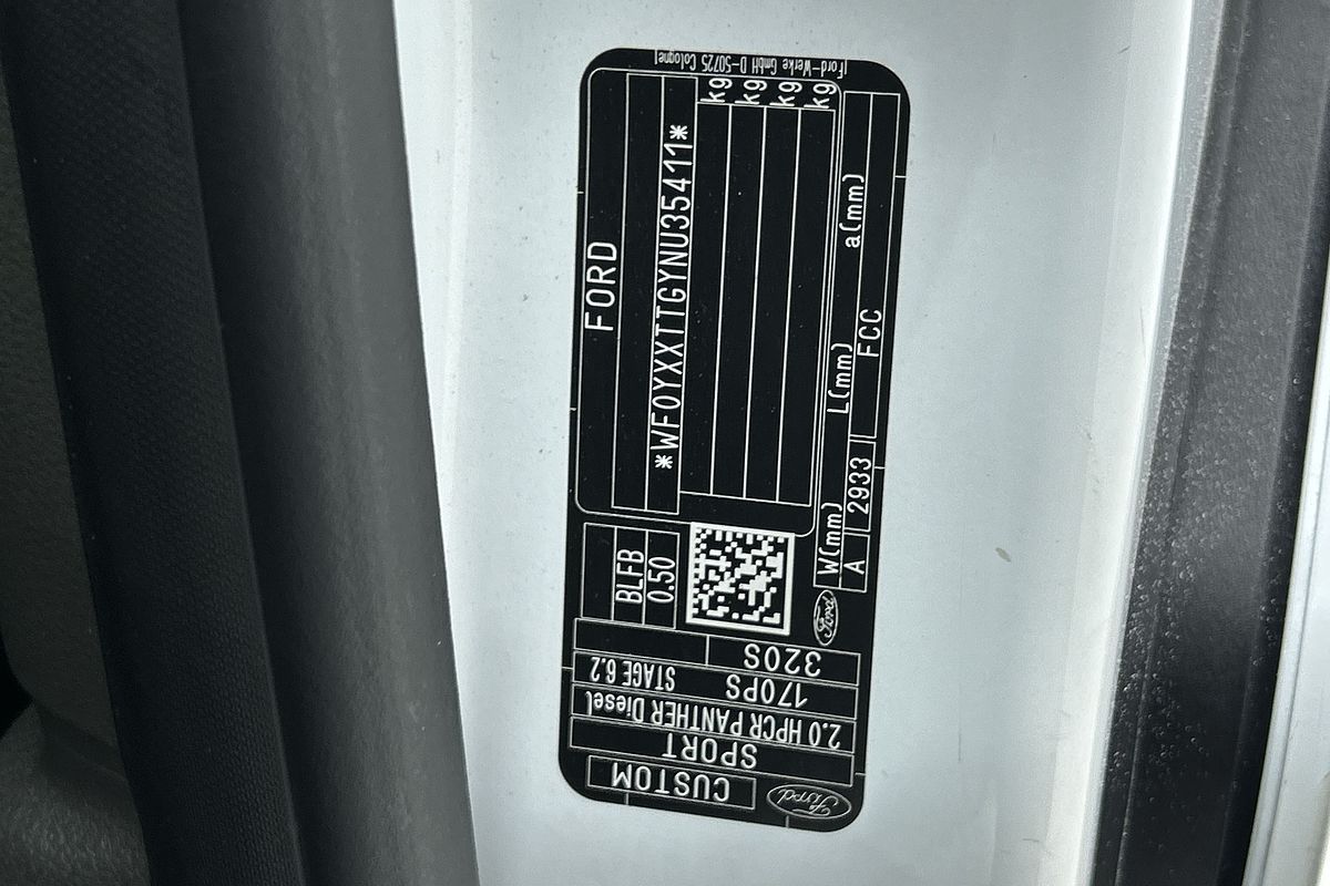 2022 Ford Transit Custom 320S Sport VN SWB Low Roof