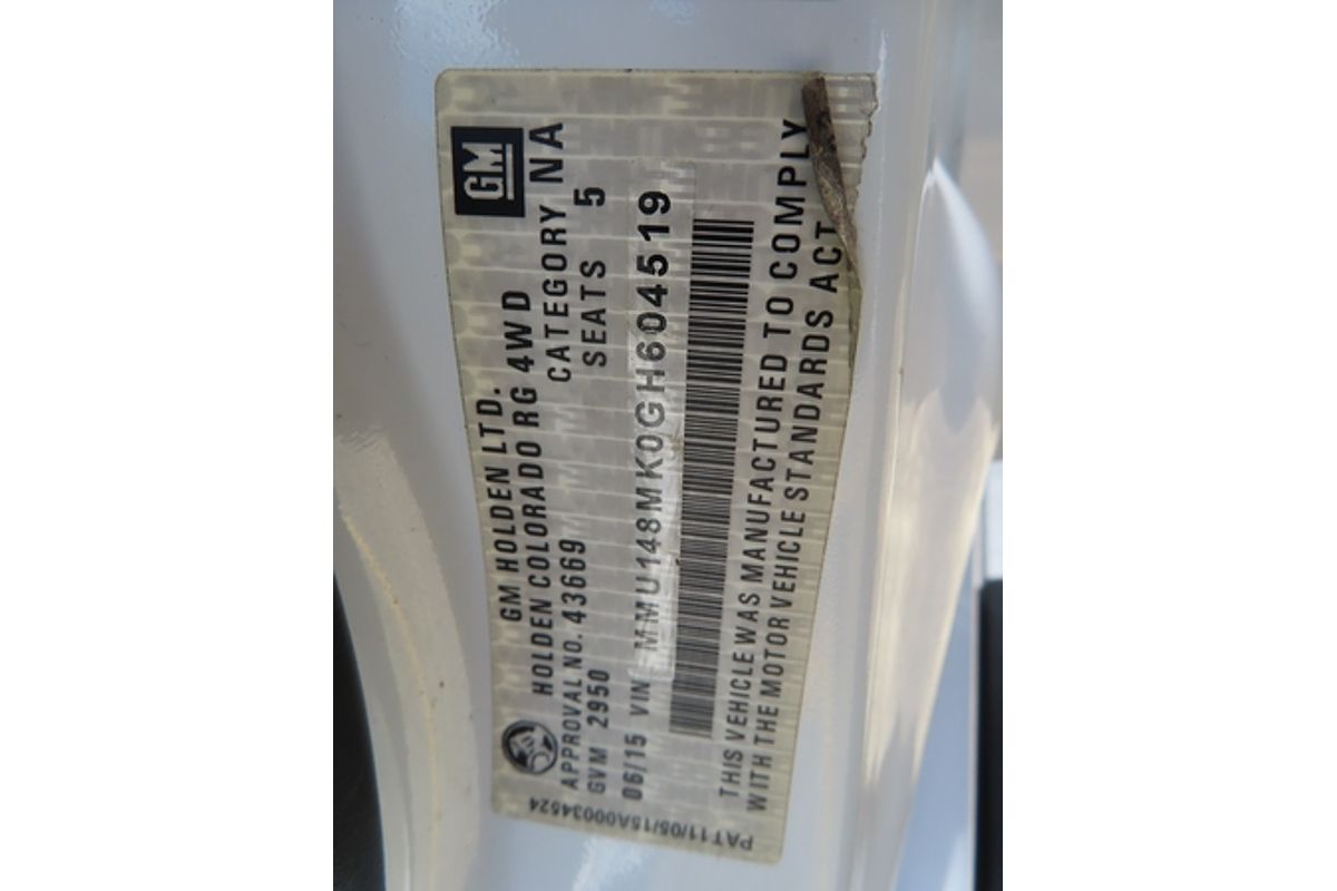 2015 Holden Colorado LTZ RG 4X4