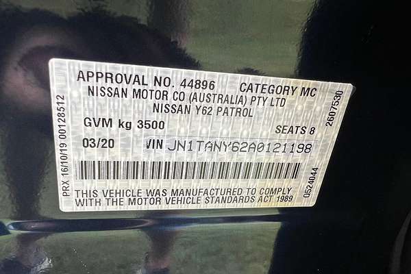 2020 Nissan Patrol Ti Y62 Series 5