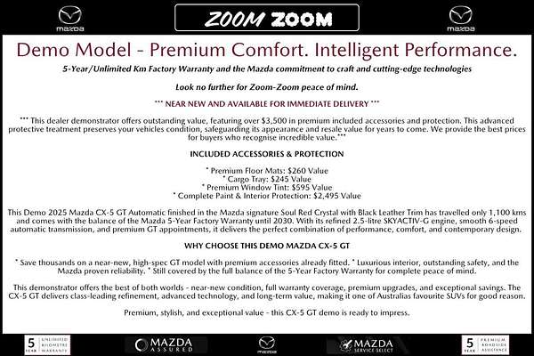 2025 Mazda CX-5 G35 GT SP KF Series