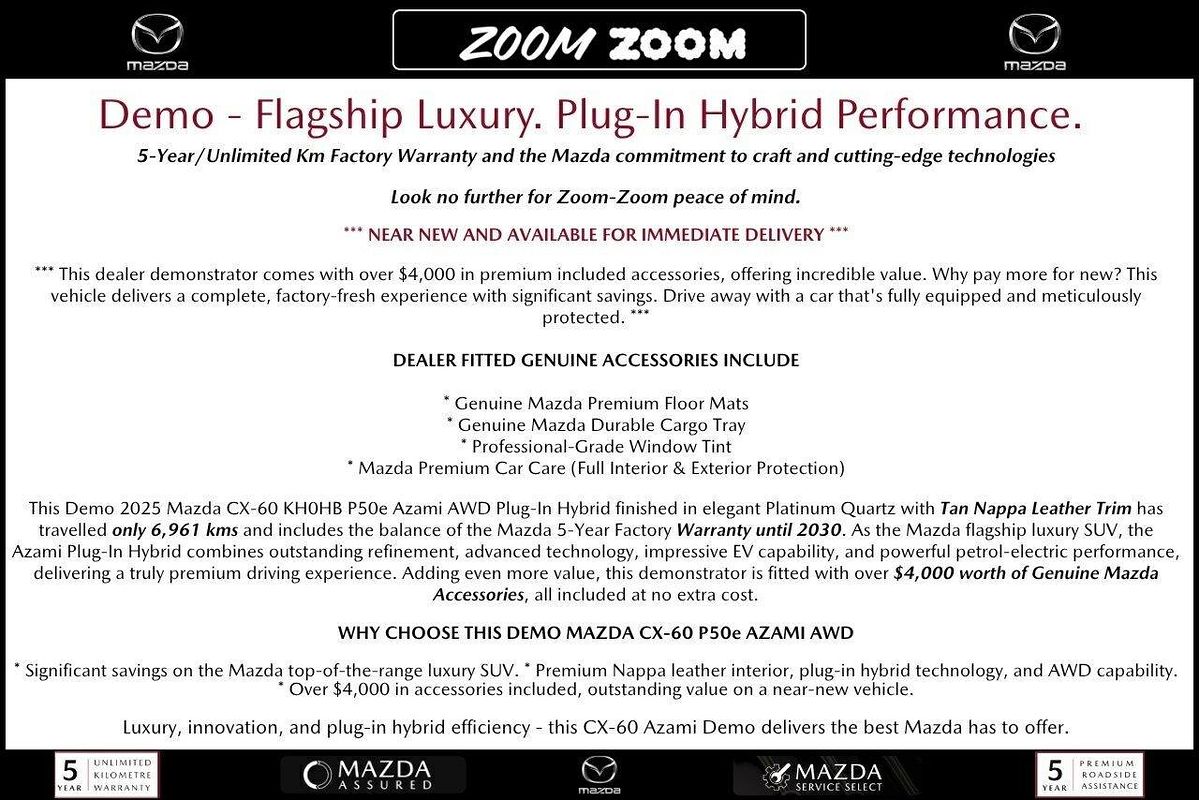 2024 Mazda CX-60 P50e Azami KH Series