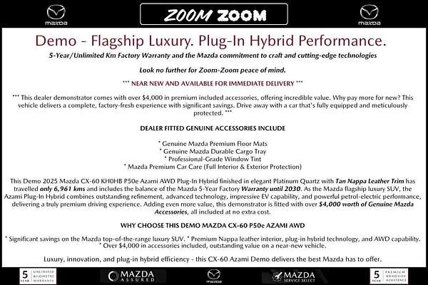 2024 Mazda CX-60 P50e Azami KH Series