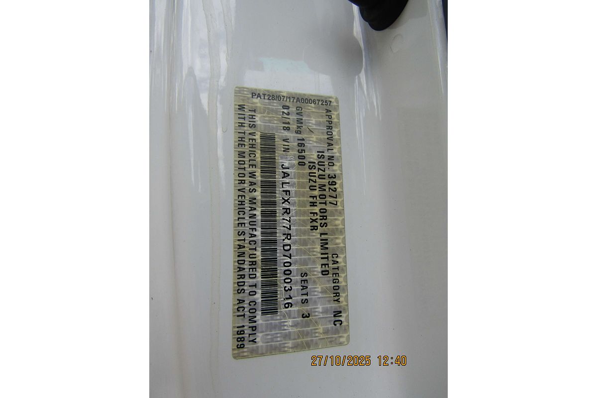 2019 Isuzu F Series FXD165-350 4x2 LWB