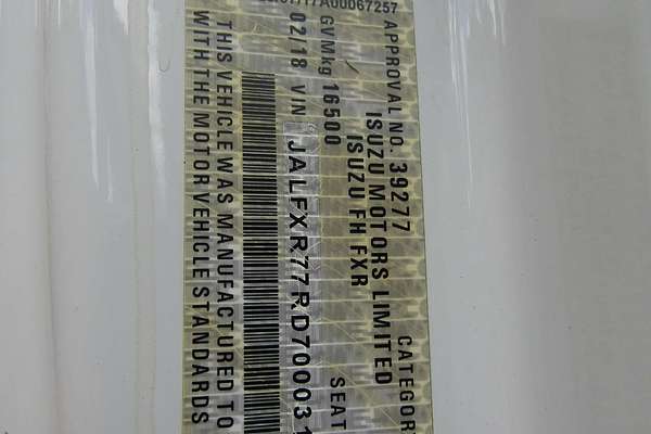 2019 Isuzu F Series FXD165-350 4x2 LWB