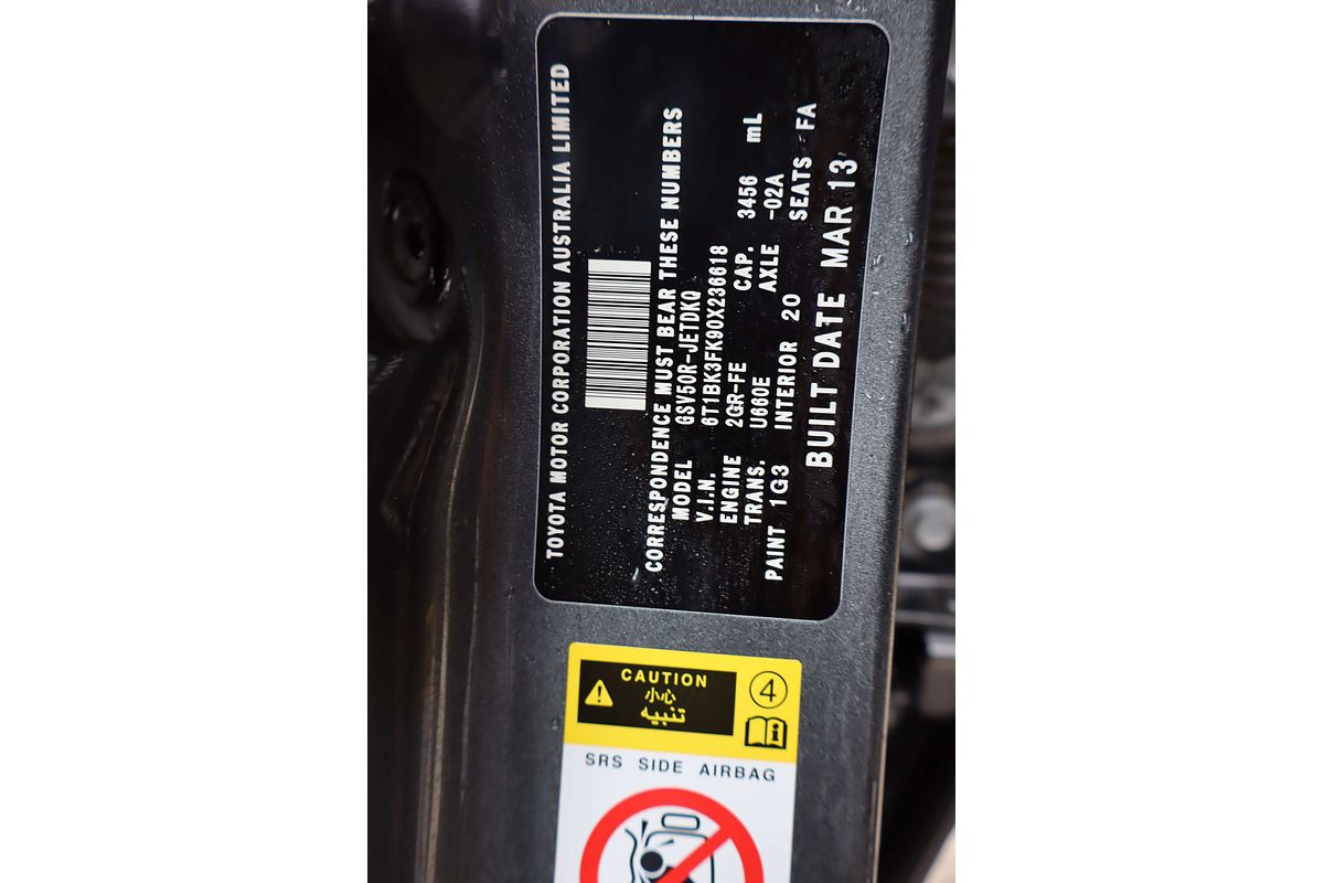 2013 Toyota Aurion AT-X GSV50R