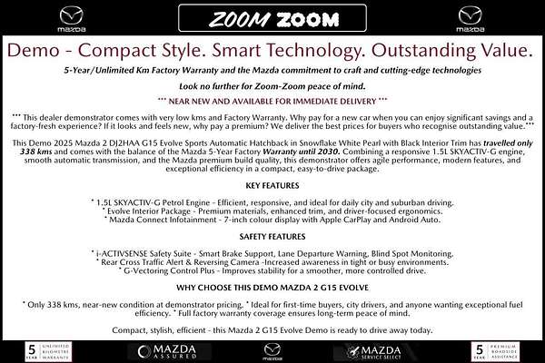 2025 Mazda 2 G15 Evolve DJ Series