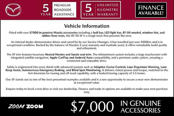 2025 Mazda BT-50 SP TF 4X4