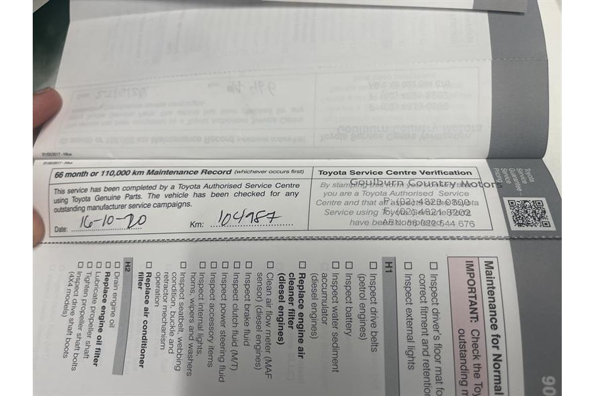 2017 Toyota Hilux SR GUN126R 4X4