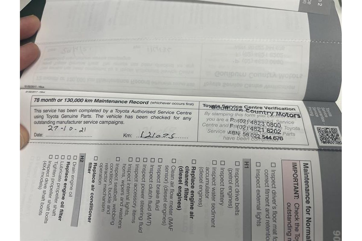 2017 Toyota Hilux SR GUN126R 4X4