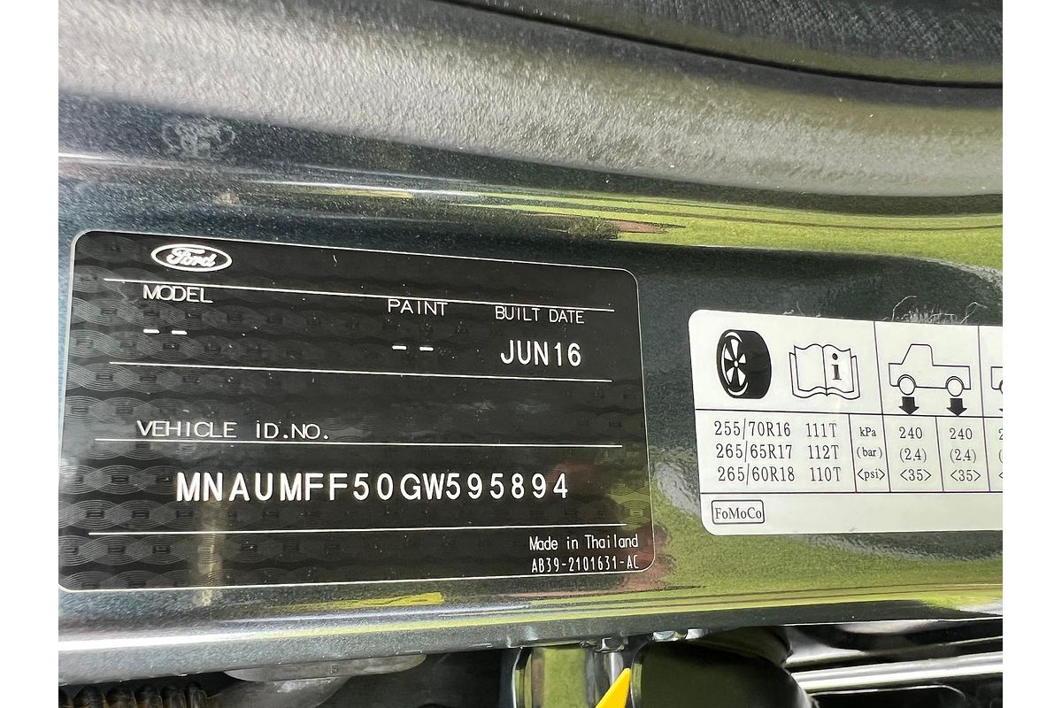 2016 Ford Ranger Wildtrak PX MkII 4X4 3.2L