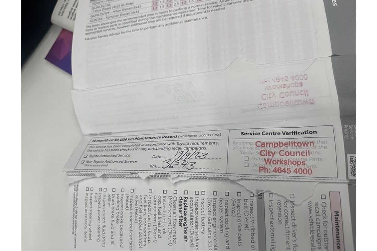 2021 Toyota Hilux Workmate TGN121R Rear Wheel Drive