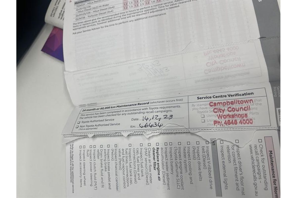 2021 Toyota Hilux Workmate TGN121R Rear Wheel Drive