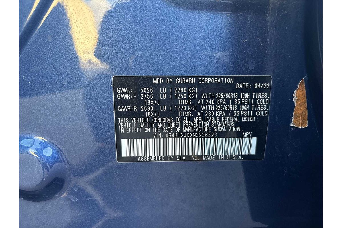 2022 Subaru Outback Onyx Edition XT