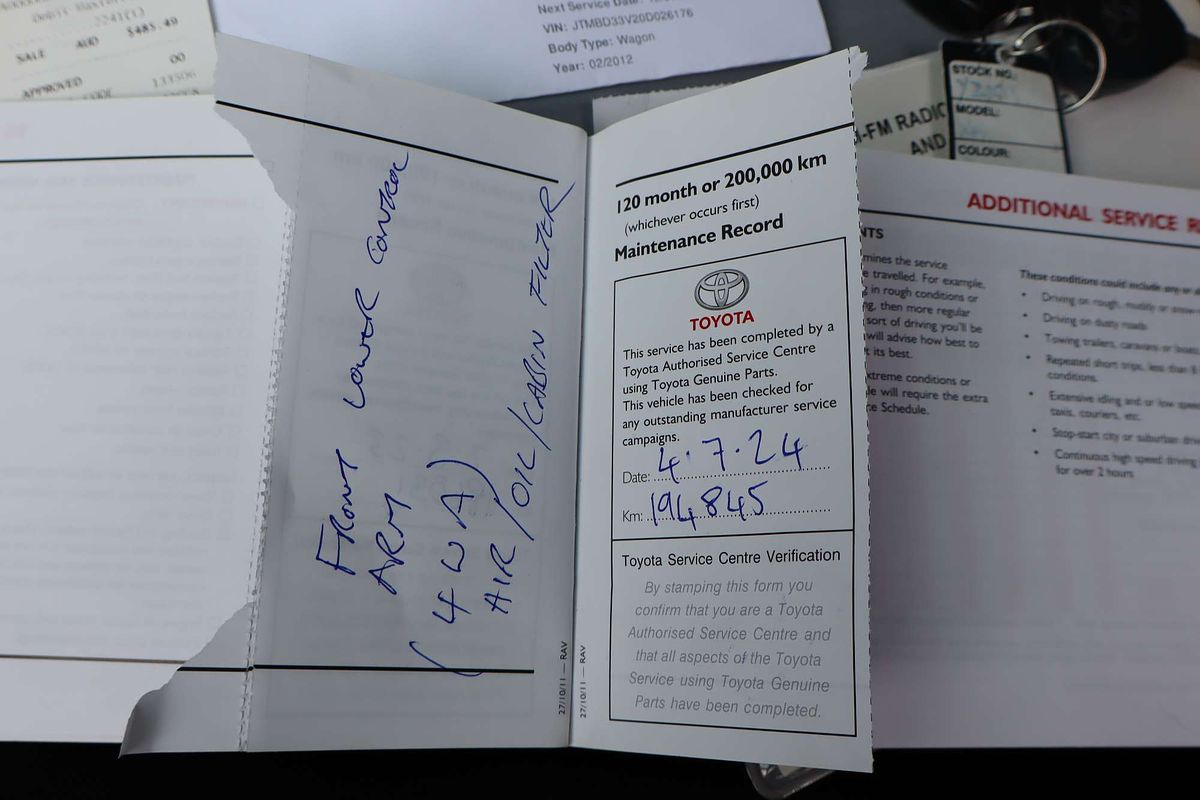 2012 Toyota RAV4 CV ACA33R