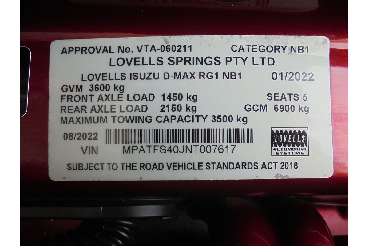 2022 Isuzu D-MAX X-TERRAIN 4X4